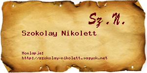 Szokolay Nikolett névjegykártya
